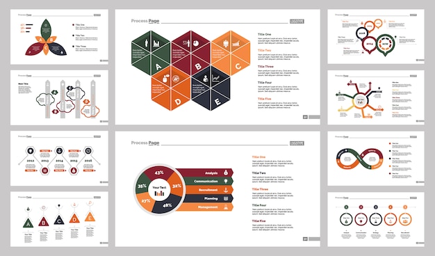 Conjunto de modelos de slide de 10 economias