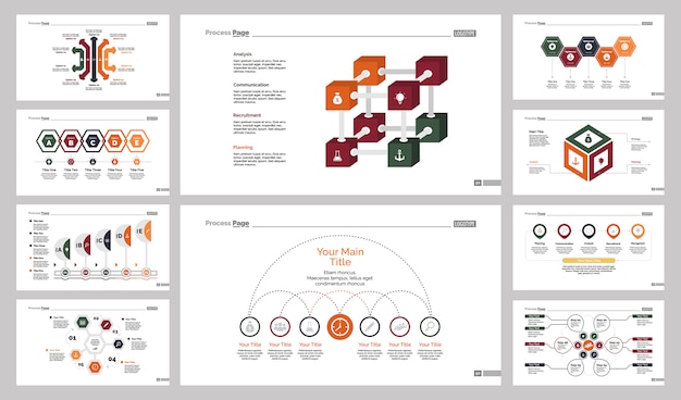 Conjunto de modelos de slides de dez bancos