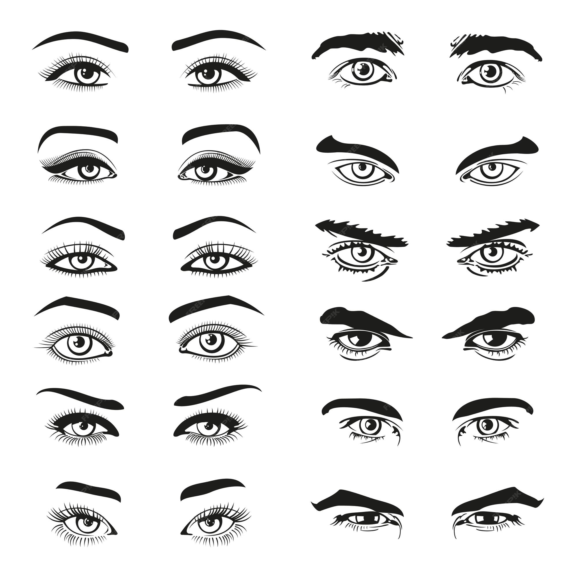 Vetores e ilustrações de Olhos femininos para download gratuito