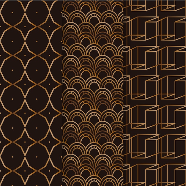 Conjunto de padrão geométrico de luxo