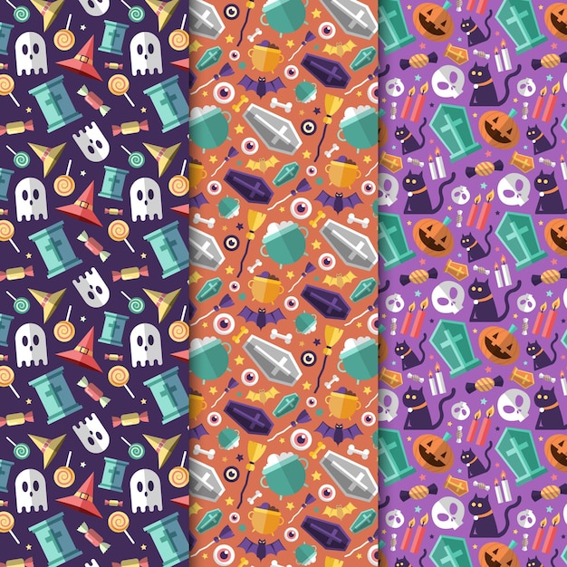 Conjunto de padrões de festival de Halloween
