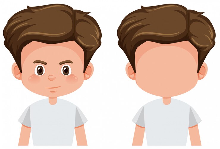 Vetor grátis conjunto de personagem de menino