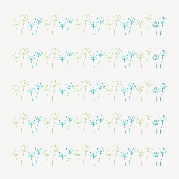 Conjunto de pincéis de padrão sem emenda para ilustração de flores.