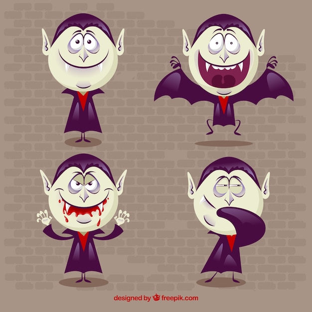 Conjunto de quatro bons vampiros