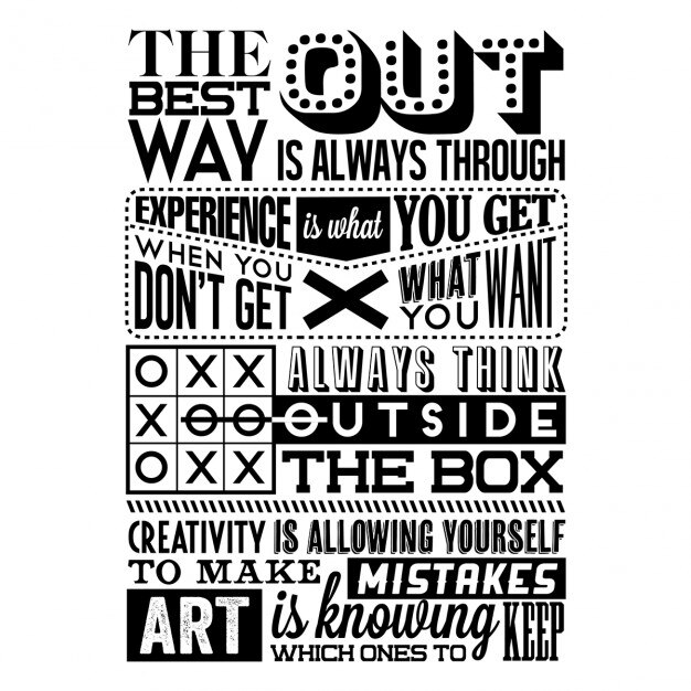 Conjunto de Retro Vintage Motivacional Quotes