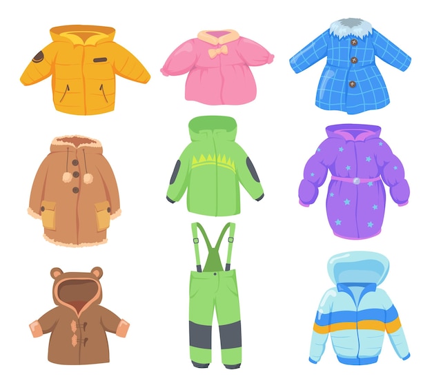 Conjunto de roupas de inverno para crianças