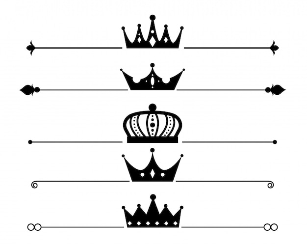 Conjunto de separador de coroa ou design de borda