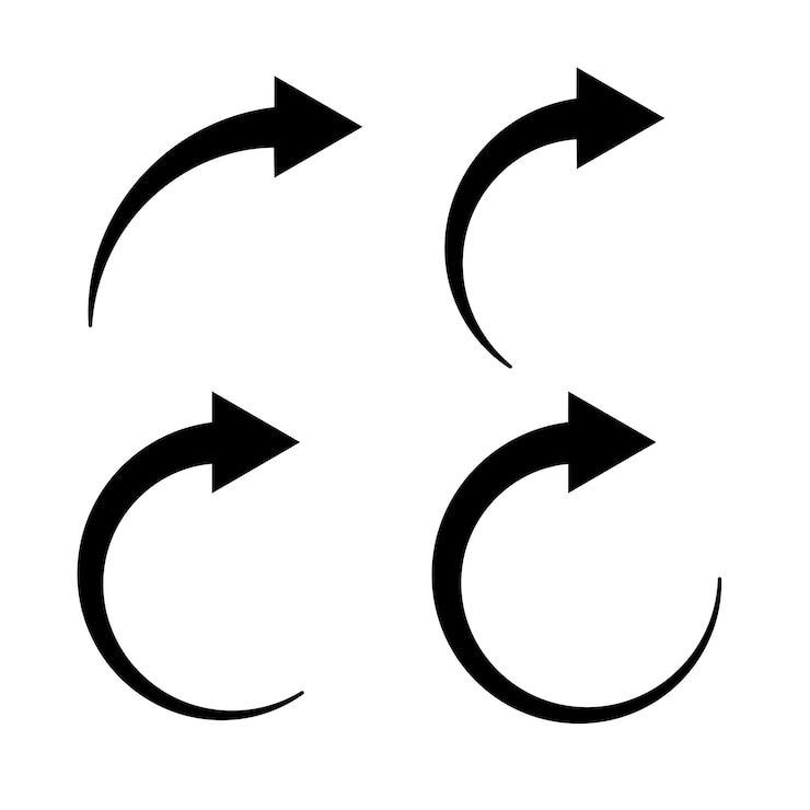 Vetor grátis conjunto de setas circulares