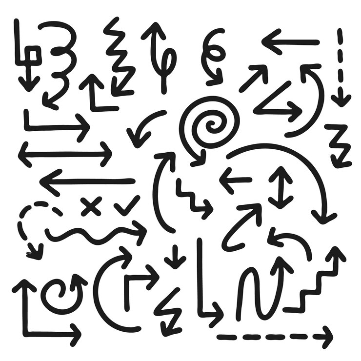 Conjunto de setas úteis