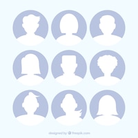 Conjunto de silhuetas de avatar