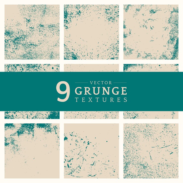 Vetor grátis conjunto de texturas beige grunge em dificuldade