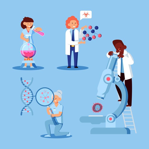 Conjunto de trabalho de cientistas