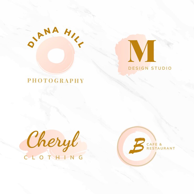 Vetor grátis conjunto de vetores de design de logotipo de moda e beleza