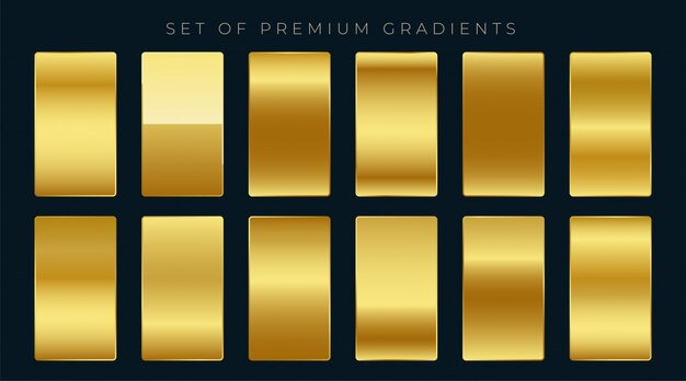 Conjunto Premium de gradientes de ouro