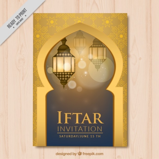 Convite iftar decorativa