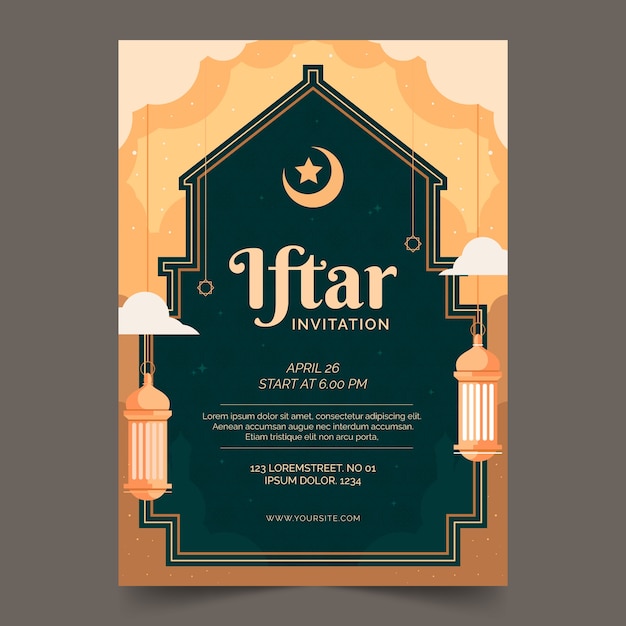 convite iftar plano