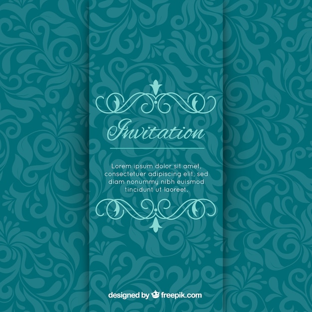 convite verde Ornamental