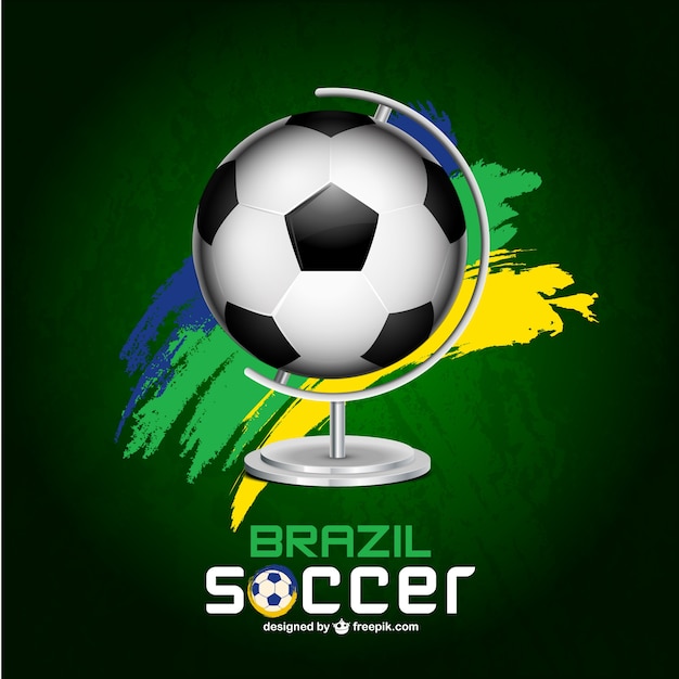 O Brasil É O Vencedor Do Jogo. Bola De Futebol Com Prêmio De Ouro E  Bandeira Nacional. Ilustração Vetorial 3d Royalty Free SVG, Cliparts,  Vetores, e Ilustrações Stock. Image 195237559