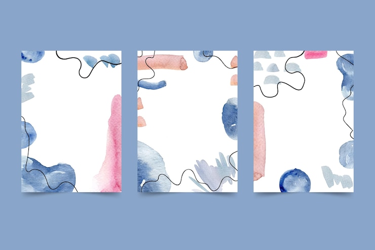Vetor grátis copiar modelo de capa aquarela abstrata de espaço