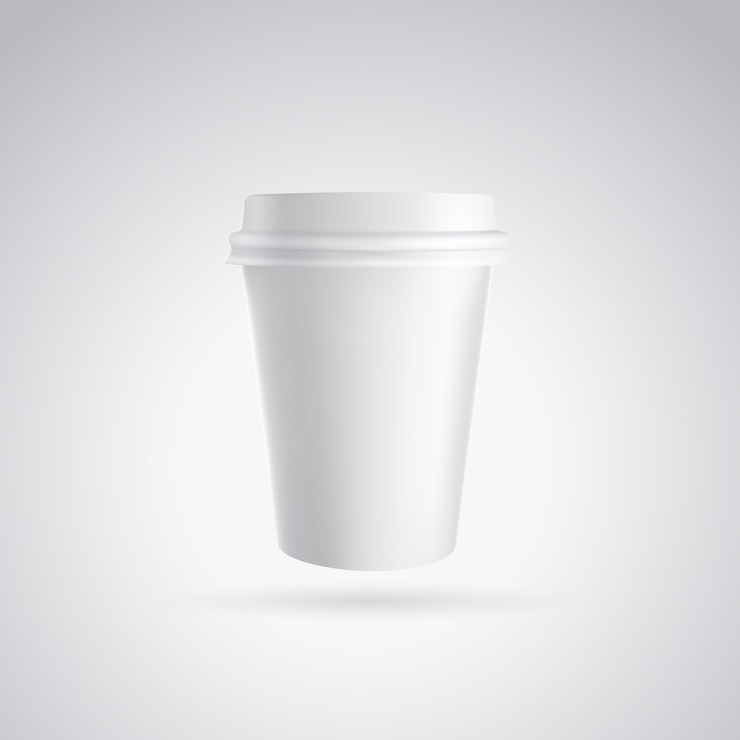 Vetor grátis copo de papel de café.