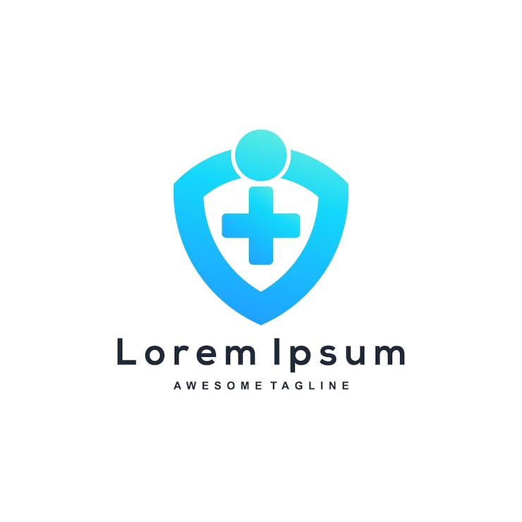 Vetor grátis cor médica do logotipo do escudo