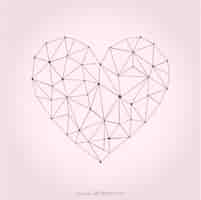 Vetor grátis coração do vetor desenho geométrico