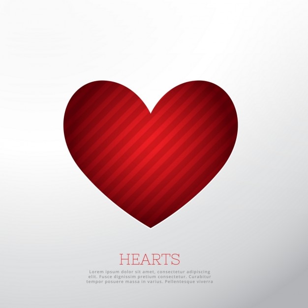 Vetor grátis coração vermelho isolado no fundo branco