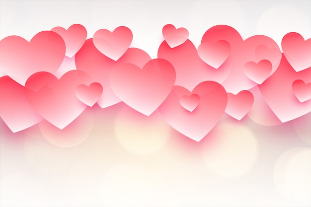 Corações rosa lindas para feliz dia dos namorados