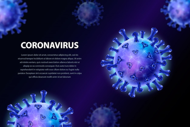 Coronavirus 2019-ncov e fundo de vírus