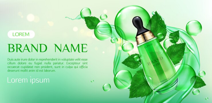 Vetor grátis cosméticos naturais, cuidados com a pele, creme, produto de beleza