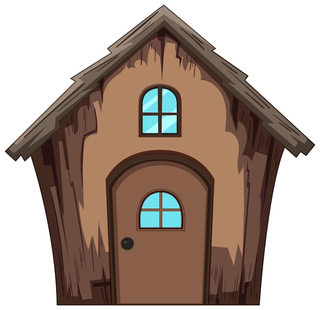 Vetor grátis cozy cartoon vector cottage (casa de desenho animado aconchegante)