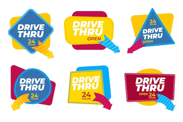 Creative drive thru sign set