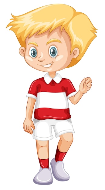 Jogador De Futebol De Menino Jovem Feliz No Estilo Dos Desenhos Animados Do  Mangá Do Anime Royalty Free SVG, Cliparts, Vetores, e Ilustrações Stock.  Image 20686654