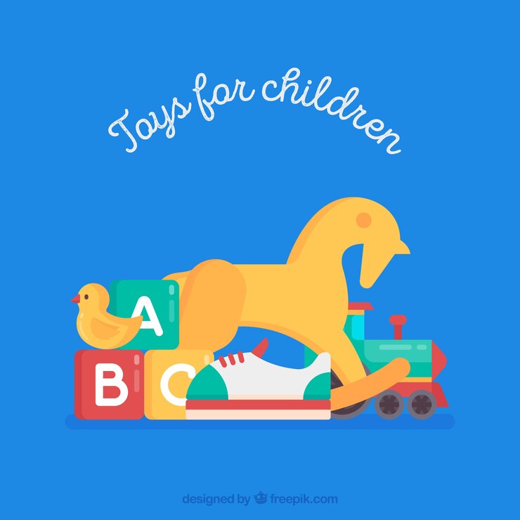 Vetor grátis crianças balanço toy cavalo