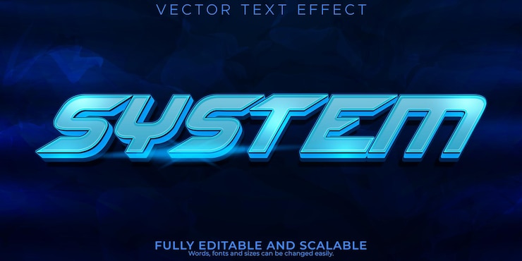 Vetor grátis criptografia editável de efeito de texto de código do sistema e estilo de texto de hacker