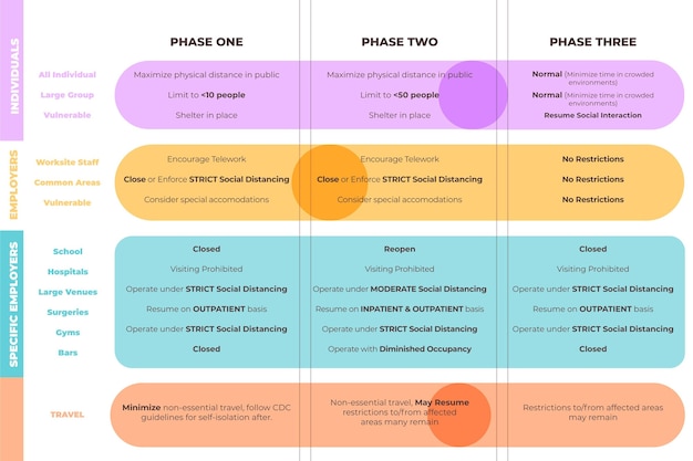 Vetor grátis cronograma das fases de reabertura
