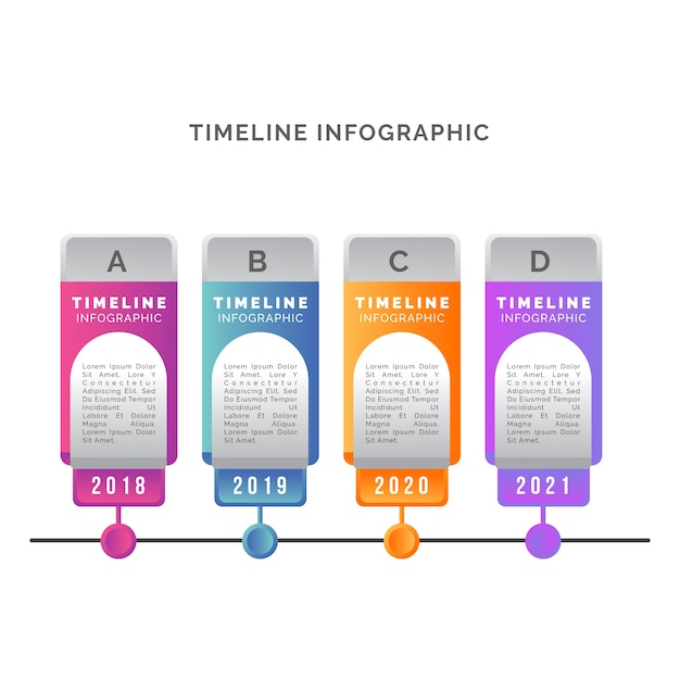 Cronograma infográfico evolução conceito