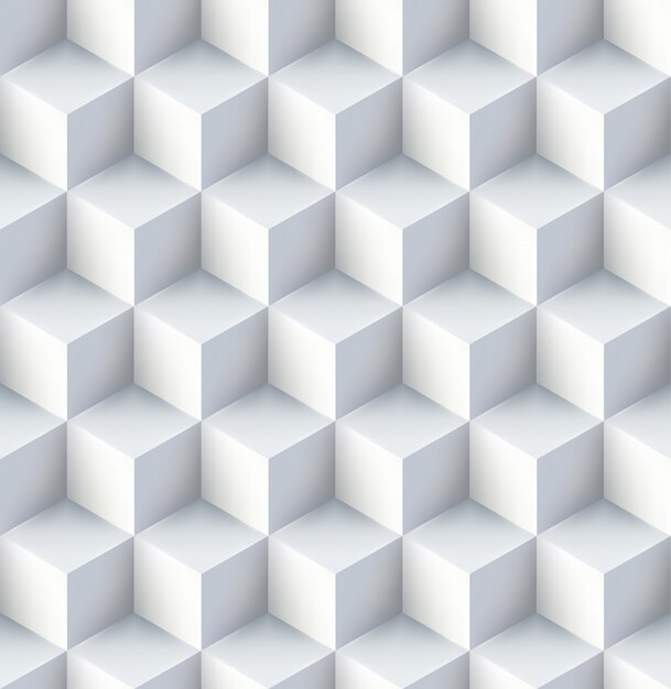 Cubos brancos Seamless Design Pattern