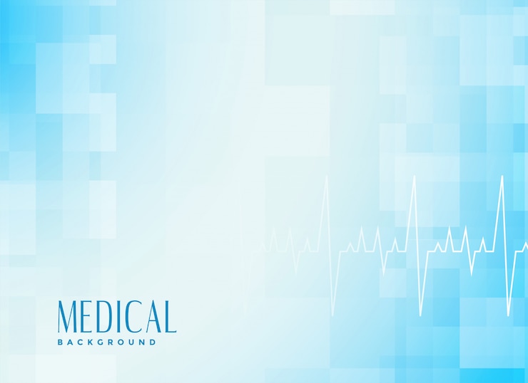 Vetor grátis cuidados de saúde médicos fundo azul com cardiógrafo