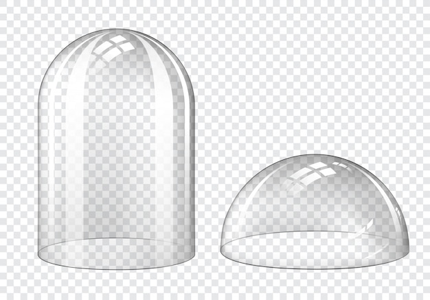 Vetor grátis cúpulas de vidro vazias