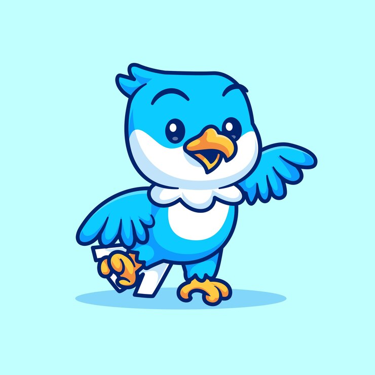 Vetor grátis cute bird dancing cartoon vector icon ilustração animal nature icon isolado vector plano