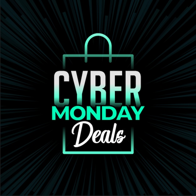 Cyber segunda-feira ofertas e compras banner design