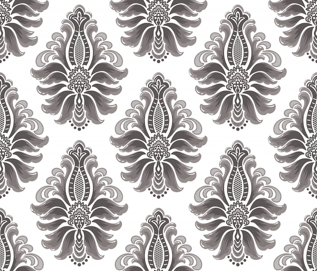 Damasco sem costura em relevo de fundo. ornamento de damasco antigo luxo clássico, textura sem costura vitoriana real. vintage requintado floral modelo barroco.