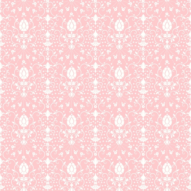 Vetor grátis damask seamless pattern background