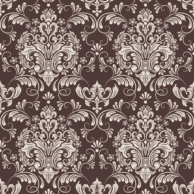 Damask seamless pattern background