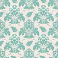 Vetor grátis damask seamless pattern background