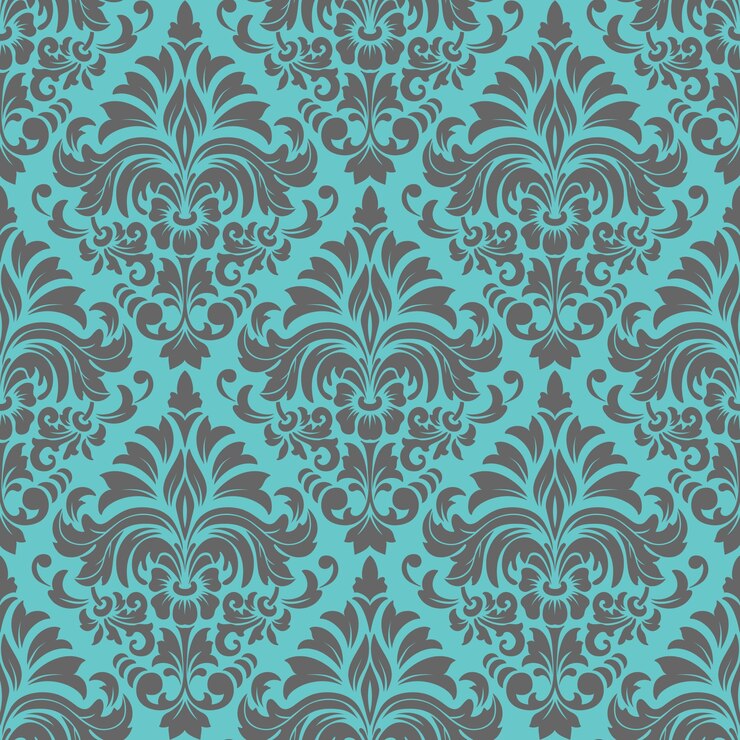 Vetor grátis damask seamless pattern background