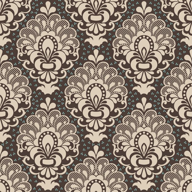 Damask seamless pattern background