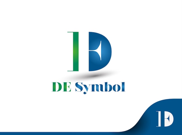 DE Logo da Empresa e Design de Símbolos.