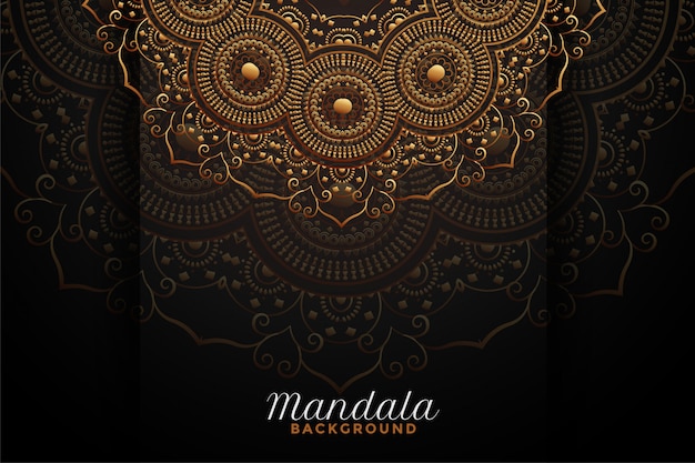 Decoração de mandala de luxo em preto